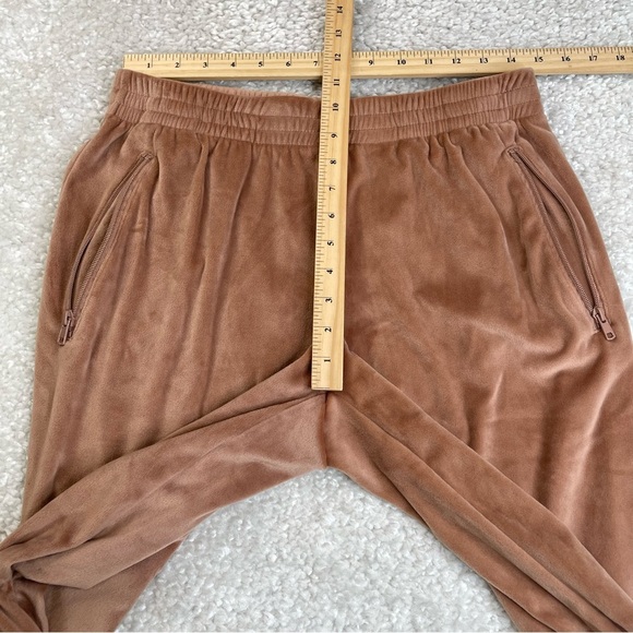 Skims Velour Velvet Track Pants Zipper Pockets Pull On Travel Comfy Soft Medium - Picture 11 of 12